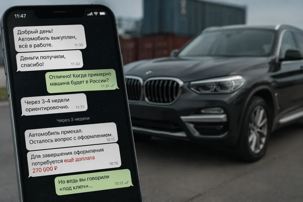 Самая опасная ошибка при покупке авто под заказ.