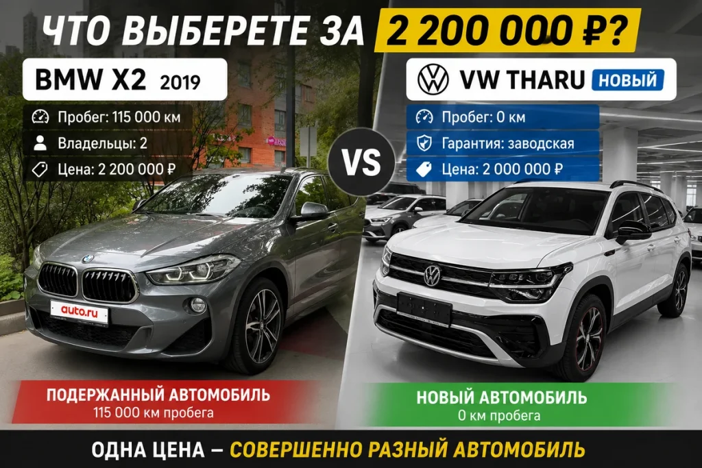 За 2.2 млн.: BMW с пробегом или новый Volkswagen?